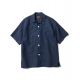 MR,OLIVEۥߥ꡼ CLASSIC PATTERN INDIGO LINEN/OPEN SHIRT Dǥ M  ͥ100% ǥ Ļ/å äꥵ åå ͵ ȥ ͥ奢 ػԥ󥺥쥯ȥåNEWS ˥塼 ͥå  ͵3040 